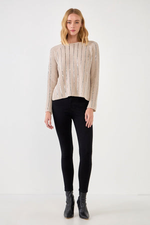 Sequins Detail Sweater - Eden Lifestyle