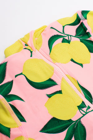 Shade Critters, Baby Girl Apparel - Swimwear,  Shade Critters One Piece Longsleeve- Yellow/Pink Lemon Print Suit