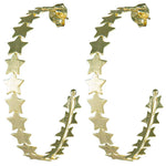 Sheila Fajl, Accessories - Jewelry,  Sheila Fajl - Small Corona Gold Stars Hoops