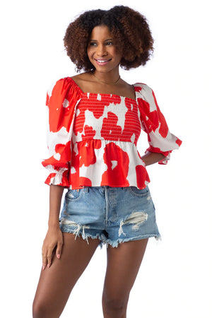 Shelby Poppy Top - Eden Lifestyle