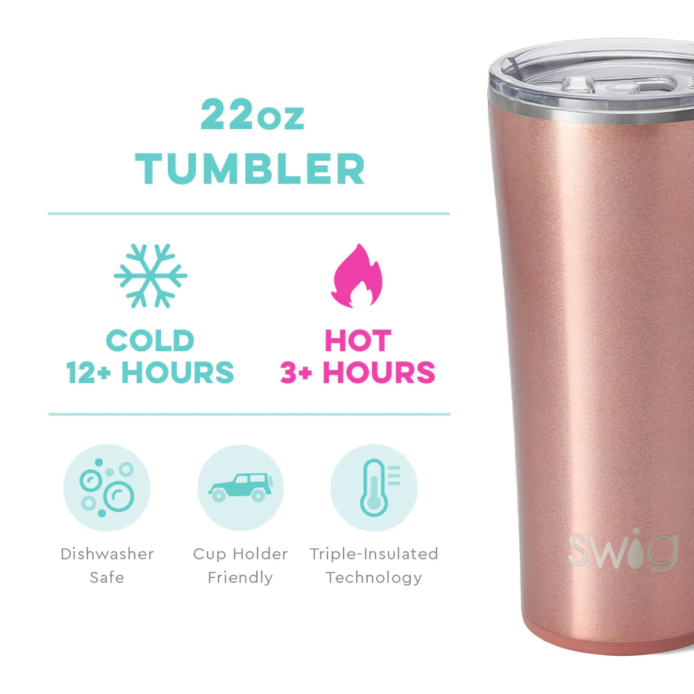 Swig Shimmer Rose Gold Tumbler - Eden Lifestyle