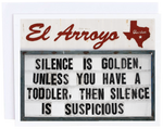 El Arroyo, Gifts - Greeting Cards,  El Arroyo Silence is Golden Card