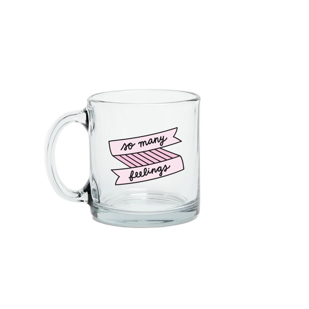So Many Feelings Glass Mug - Eden Lifestyle