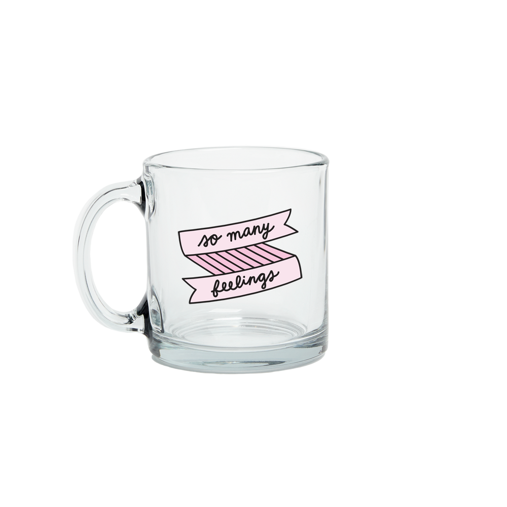 So Many Feelings Glass Mug - Eden Lifestyle