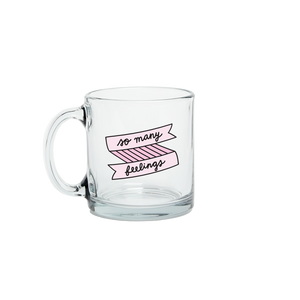 So Many Feelings Glass Mug - Eden Lifestyle