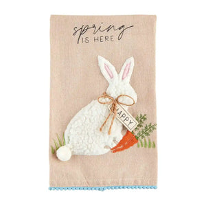 Spring is Here Bunny Hand Towel - Eden Lifestyle