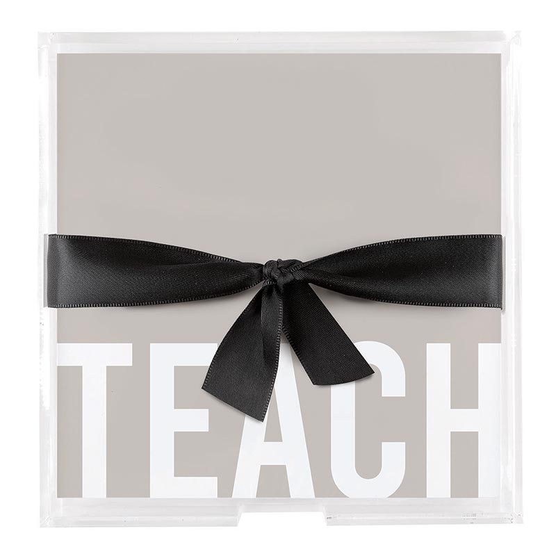 Teach Square Acrylic Notepaper Tray - Eden Lifestyle