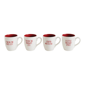 Stoneware Christmas Mug w/ Sayings - Eden Lifestyle