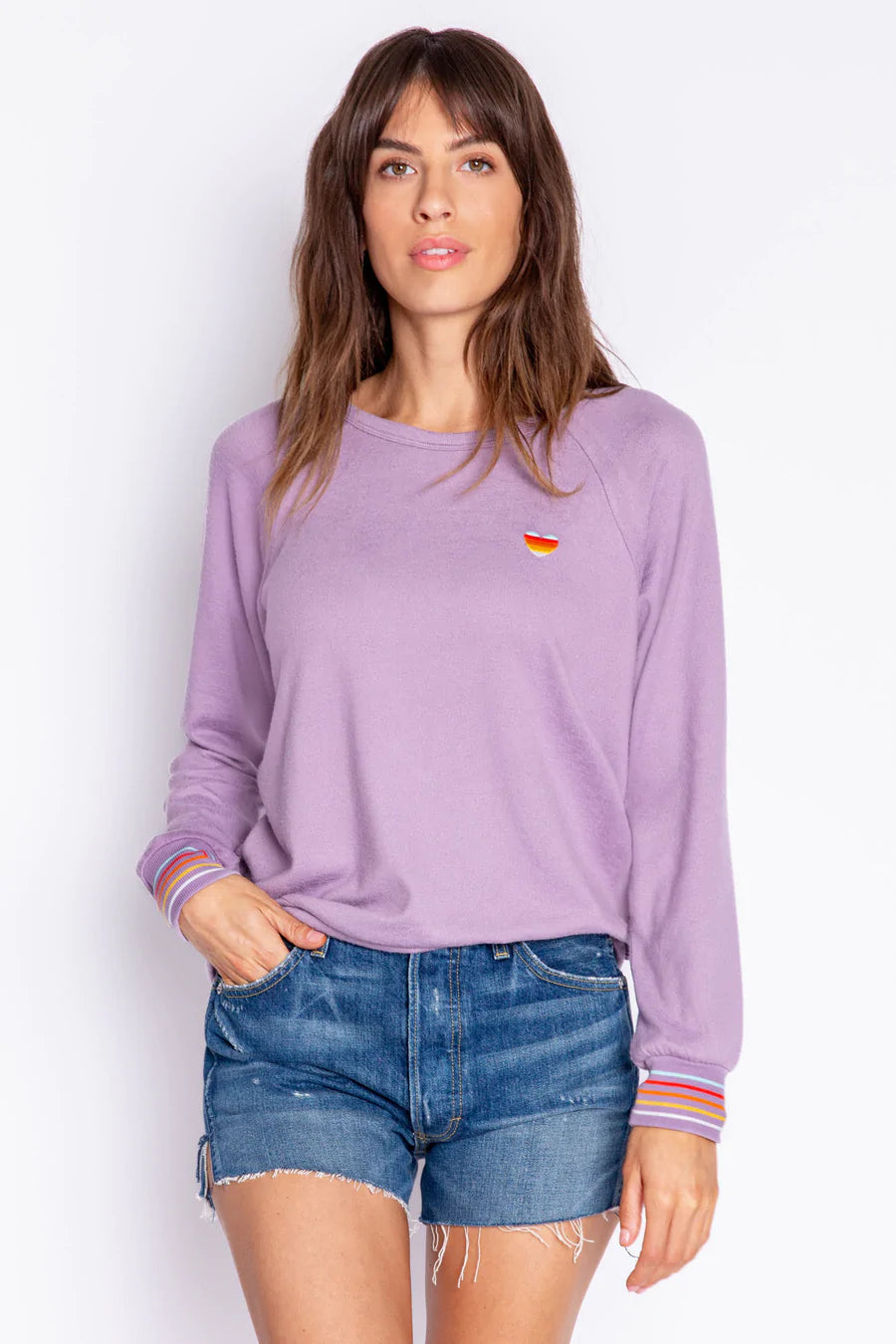 Stripe Rite Long Sleeve Top and Short Set - Eden Lifestyle