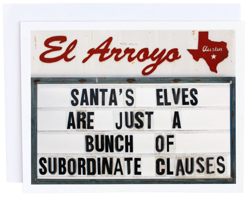 El Arroyo Subordinate Clauses Card - Eden Lifestyle