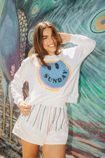 Sunday Smiley Sweatshirt - Eden Lifestyle