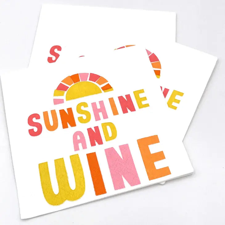 Sunshine and Wine Cocktail Napkins - 20ct - Eden Lifestyle