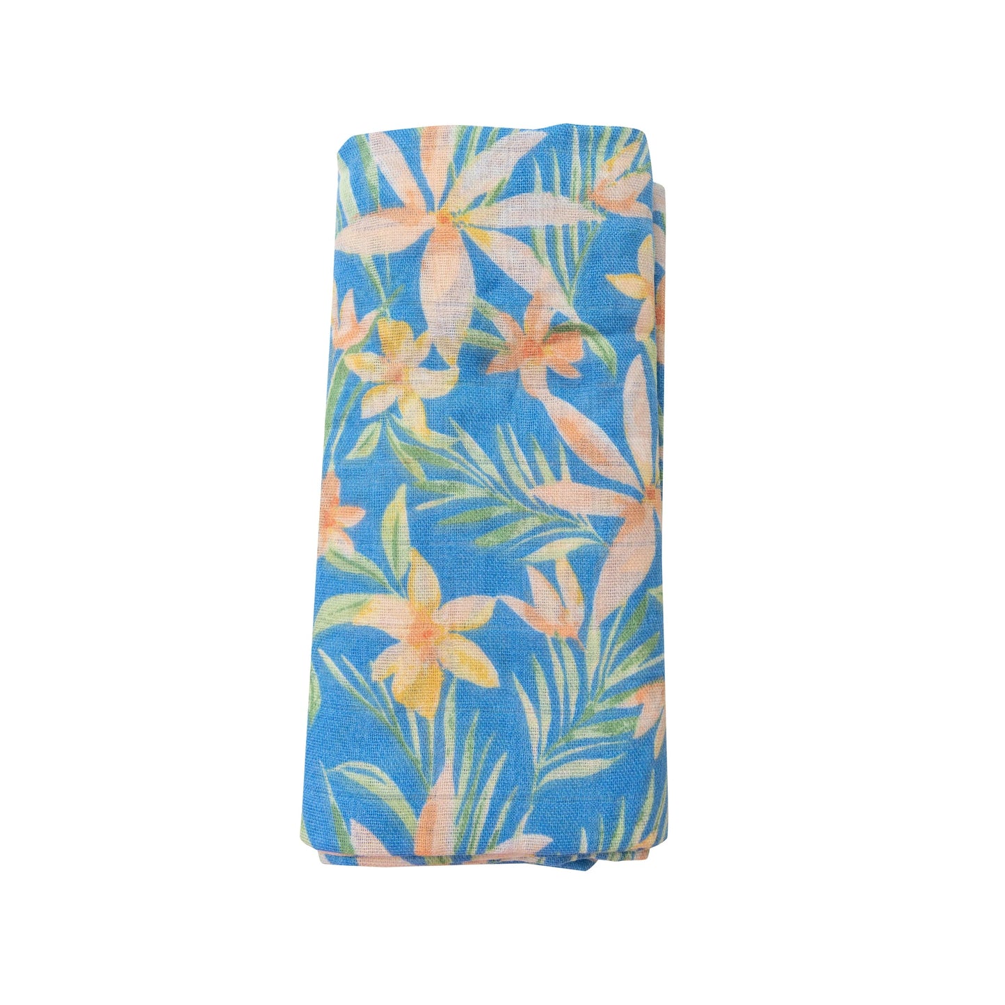 Blue Island Floral Swaddle Blanket - Eden Lifestyle