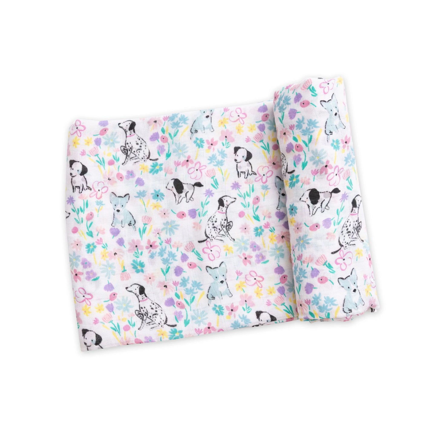 Dog and Floral Swaddle Blanket - Eden Lifestyle