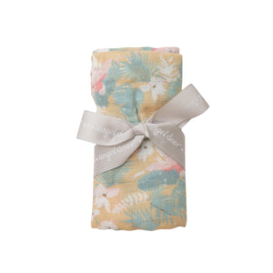 Floral Flamingos Swaddle Blanket - Eden Lifestyle