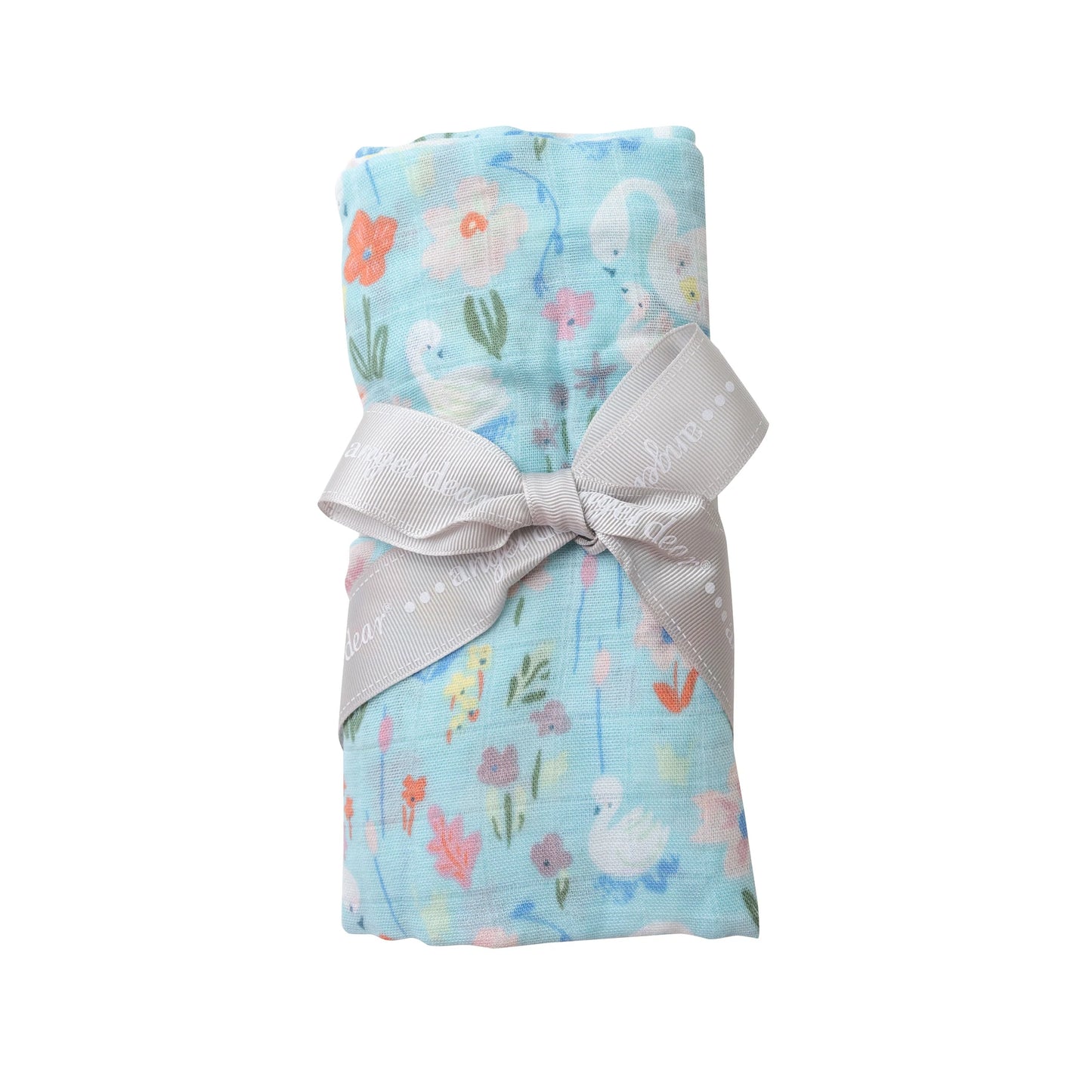 Floral Swans Swaddle Blanket - Eden Lifestyle