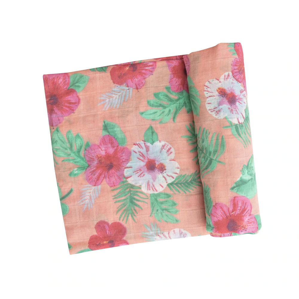 Hibiscus Swaddle Blanket - Eden Lifestyle