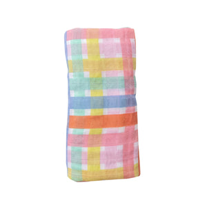 Multicolor Plaid Swaddle Blanket - Eden Lifestyle