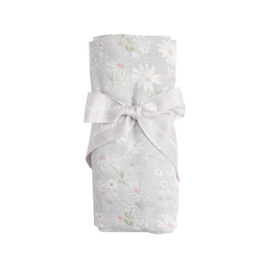 Sweet Daisies Swaddle Blanket Grey - Eden Lifestyle