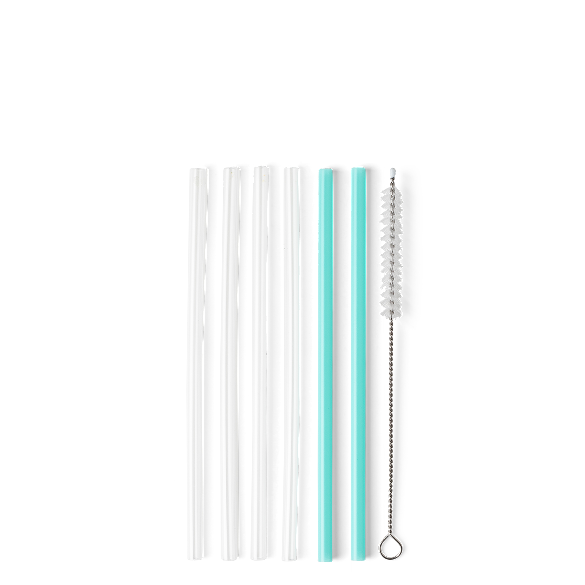Swig Clear + Aqua Reusable Straw Set (Short) - Eden Lifestyle
