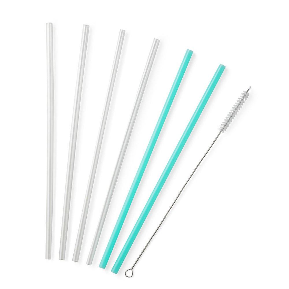 Swig Clear + Aqua Reusable Straw Set (Tall) - Eden Lifestyle