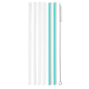 Swig Clear + Aqua Reusable Straw Set (Tall) - Eden Lifestyle