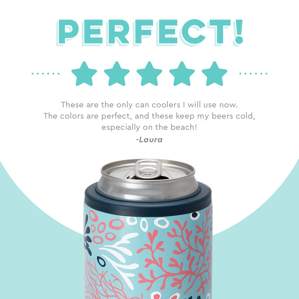 Swig Coral Me Crazy Skinny Can Cooler (12oz) - Eden Lifestyle