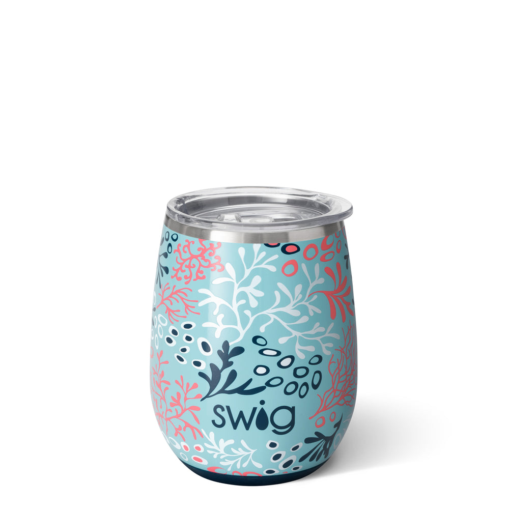 Swig Coral Me Crazy Stemless Cup (14oz) - Eden Lifestyle