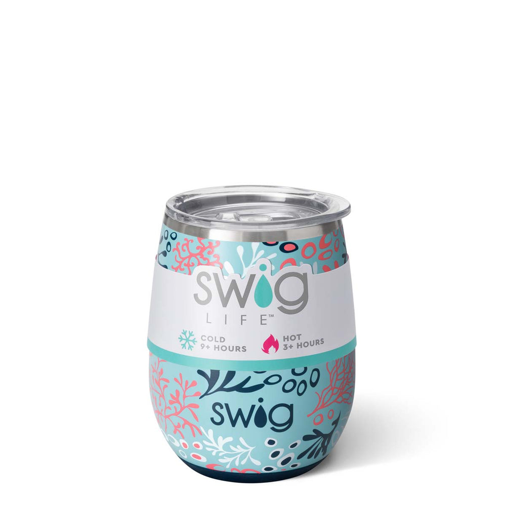 Swig Coral Me Crazy Stemless Cup (14oz) - Eden Lifestyle