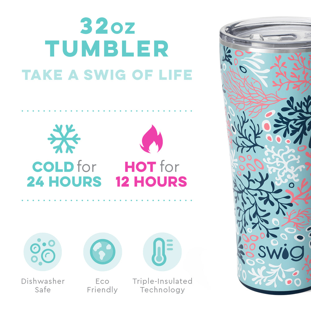 Swig Coral me Crazy Tumbler (32oz) - Eden Lifestyle