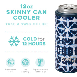 Swig Indigo Isles Skinny Can Cooler (12oz) - Eden Lifestyle