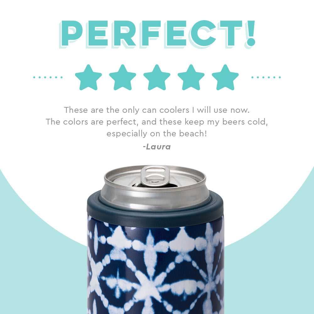 Swig Indigo Isles Skinny Can Cooler (12oz) - Eden Lifestyle