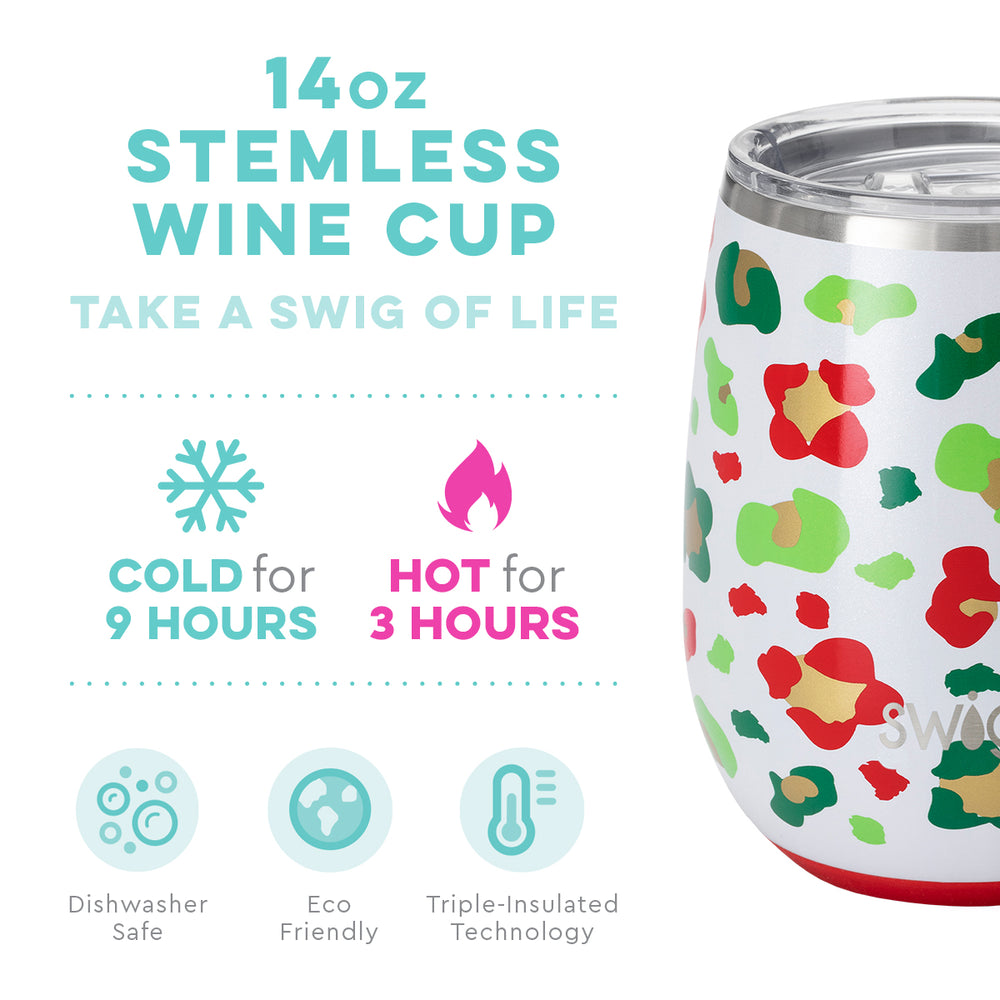 Swig, Home - Drinkware,  Swig Jingle Jungle Stemless Wine Cup (14oz)