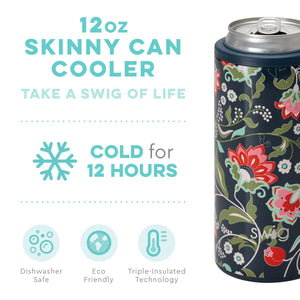 Swig, Home - Drinkware,  Swig Lotus Blossom Skinny Can Cooler (12oz)