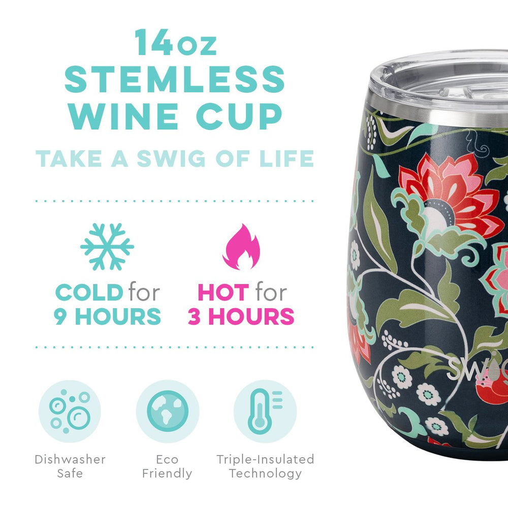 Swig, Home - Drinkware,  Swig Lotus Blossom Stemless Wine Cup (14oz)