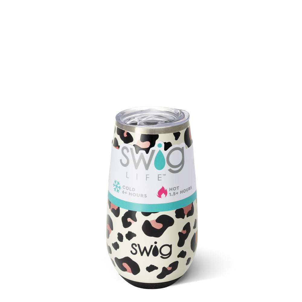 Swig Luxy Leopard Stemless Flute (6oz) - Eden Lifestyle