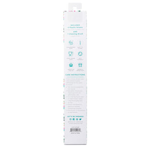 Swig Party Animal + Hot Pink Reusable Straw Set (Tall) - Eden Lifestyle