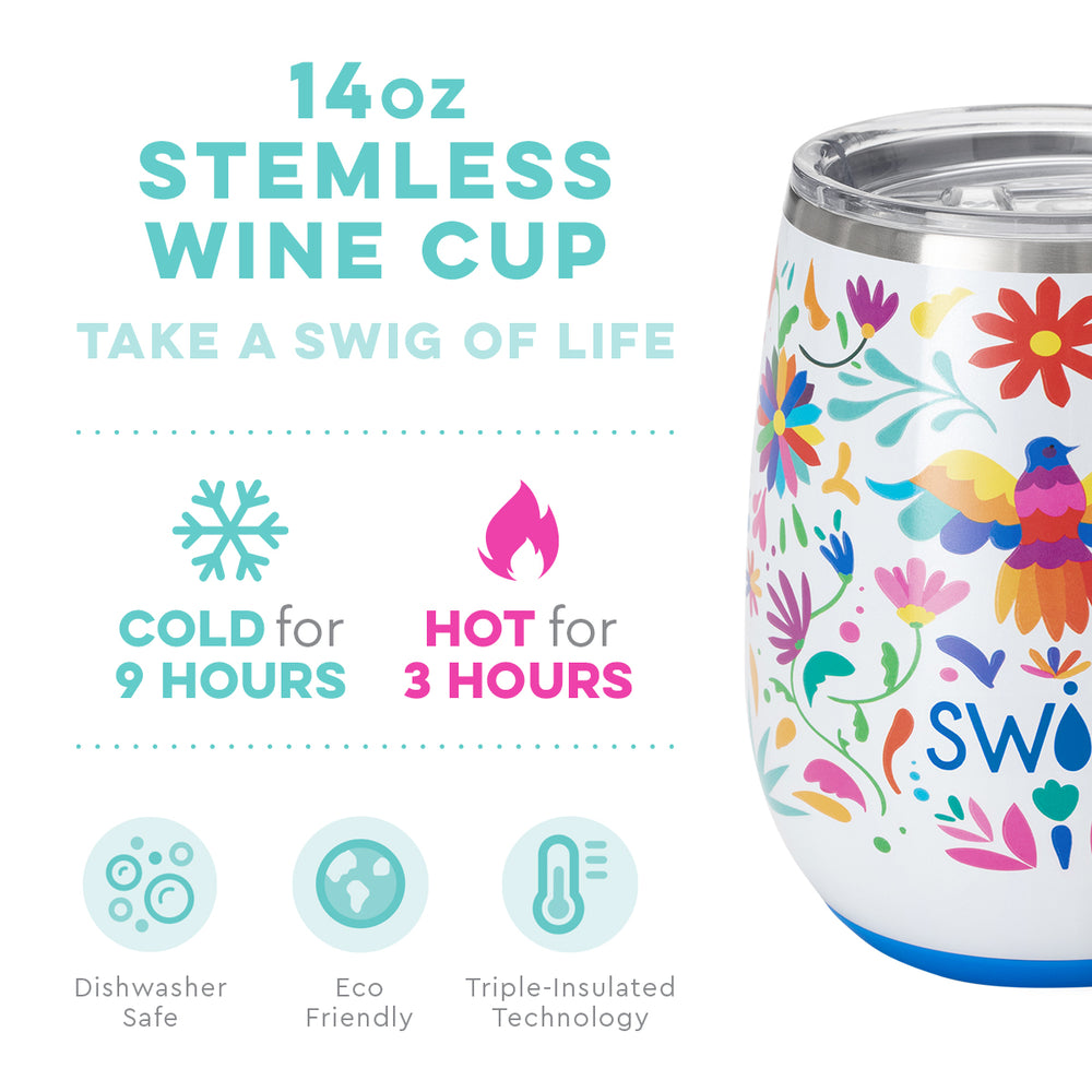 Swig Viva Fiesta Stemless Cup (14oz) - Eden Lifestyle