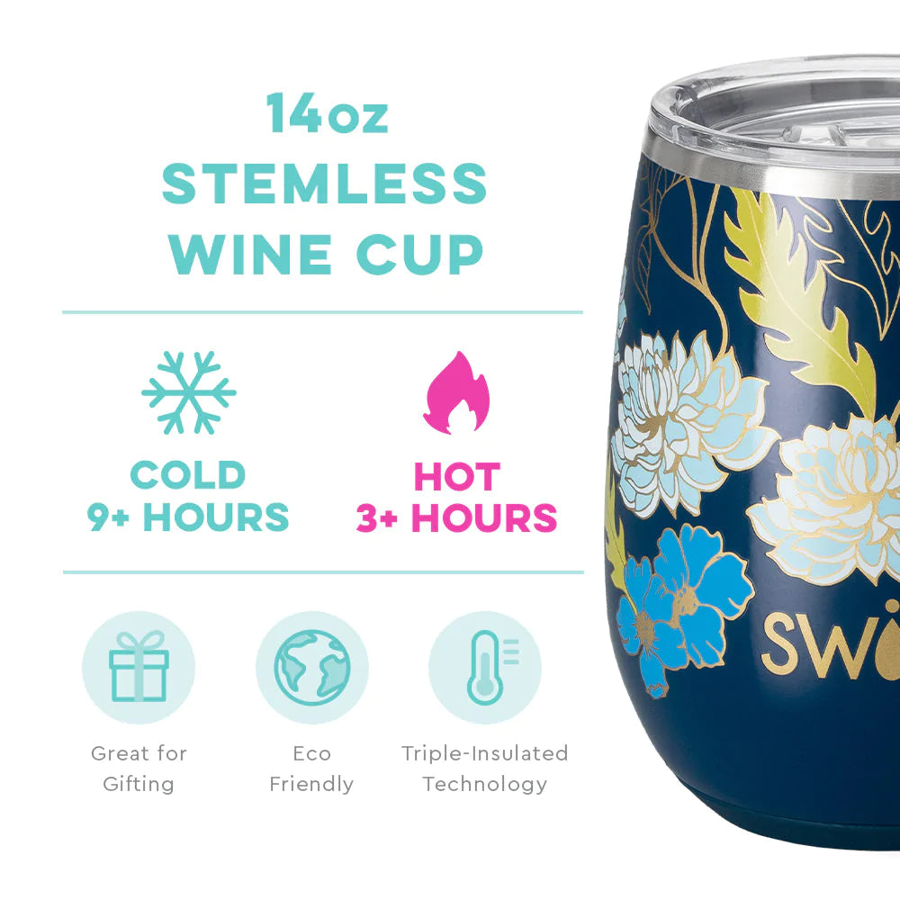 Swig Water Lily Stemless Wine Cup (14oz) - Eden Lifestyle