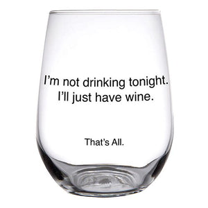 Eden Lifestyle, Home - Drinkware,  THAT'S ALL® STEMLESS WINE GLASS - NOT DRINKING