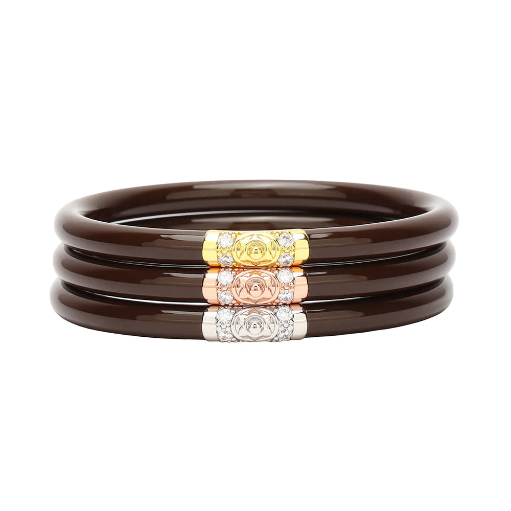 BuDhaGirl THREE KINGS ALL WEATHER BANGLES® (AWB®) - CHOCOLATE - Eden Lifestyle