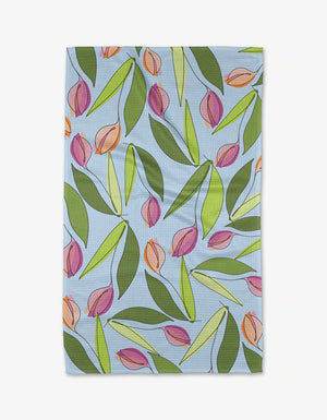 May Flowers Teal Towel - Eden Lifestyle