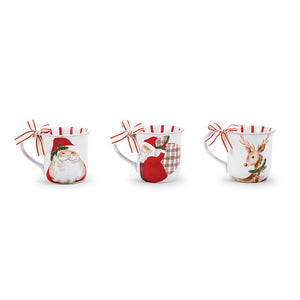 Mud Pie, Home - Drinkware,  Mud Pie - Christmas Tartan Mugs