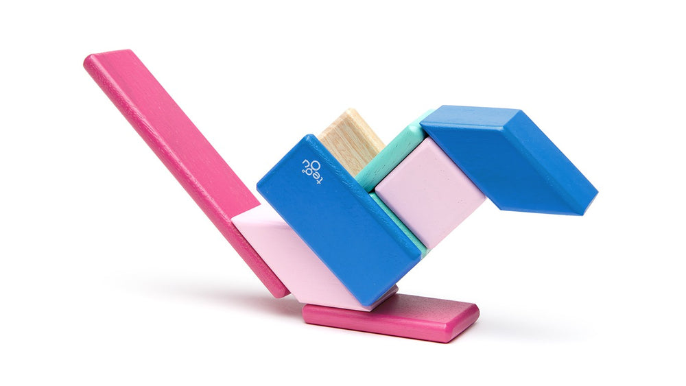Tegu, Gifts - Toys,  Tegu Magnetic Wooden Blocks - 14 Piece Set - Blossom