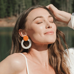 Terracotta Double Circle Earrings - Eden Lifestyle