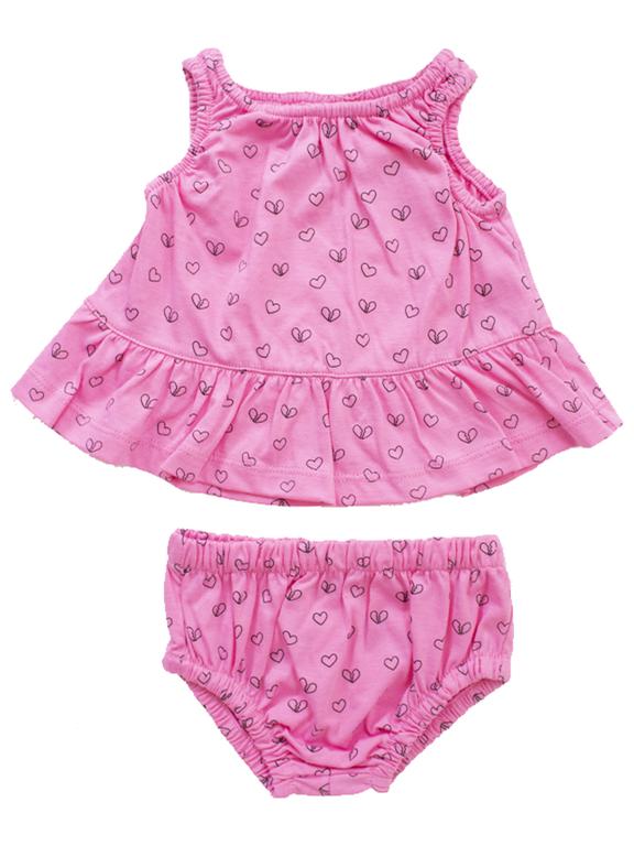 Frankie & Sue, Baby Girl Apparel - Outfit Sets,  Tess 2-Piece Set - Watermelon Small Hearts