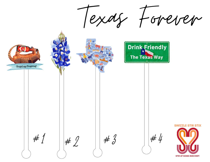 Texas Forever Swizzle Stir Sticks - Eden Lifestyle