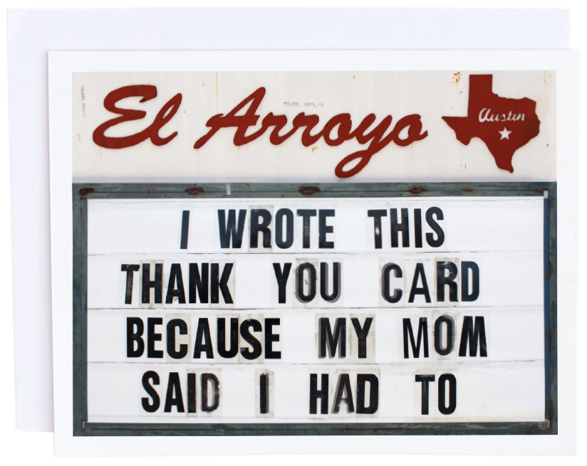El Arroyo Thank You Card - Eden Lifestyle