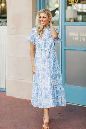 The Chloe Louise Button Up Midi Dress - Eden Lifestyle