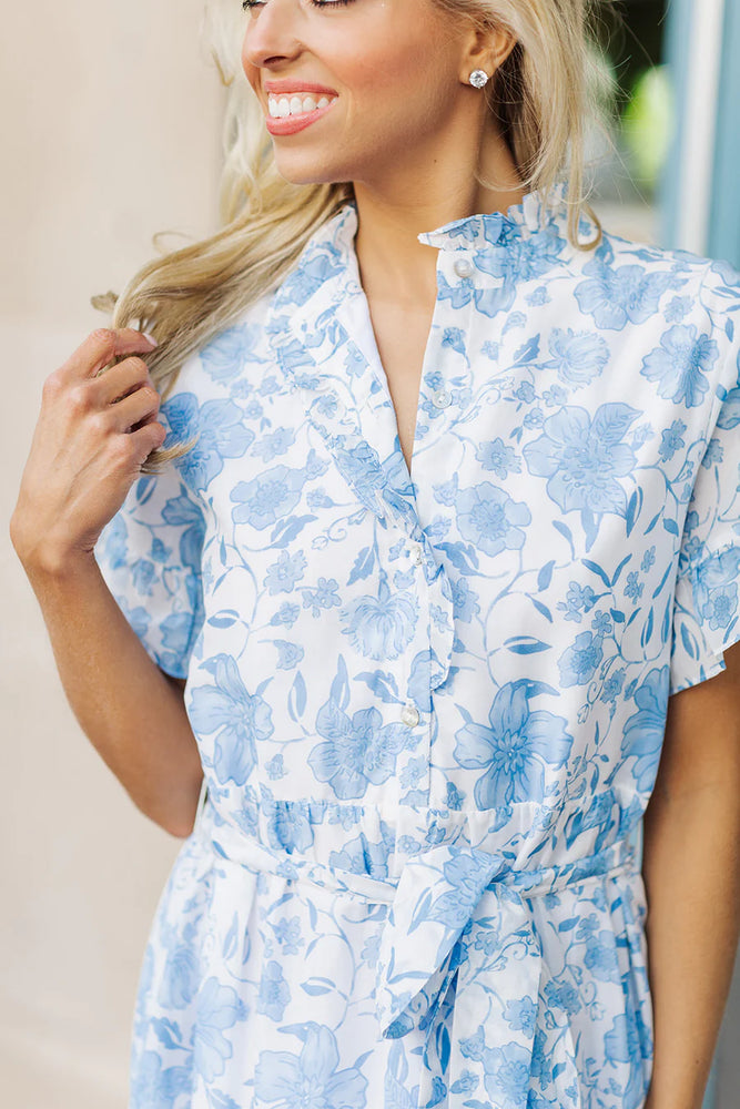 The Chloe Louise Button Up Midi Dress - Eden Lifestyle